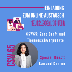 Veranstaltungseinladung mit einem Foto von Kamand Gharun