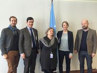 DGVN-Vorstandsmitglieder und -Generalsekretärin mit Alexander Seier, UNFCCC