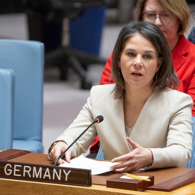 Außenministerin Annalena Baerbock spricht im UN-Sicherheitsrat