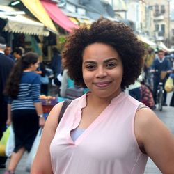 Rasha Athamni auf dem Jerusalemer Markt 