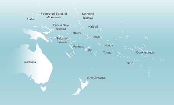 Karte der pazifischen Inseln