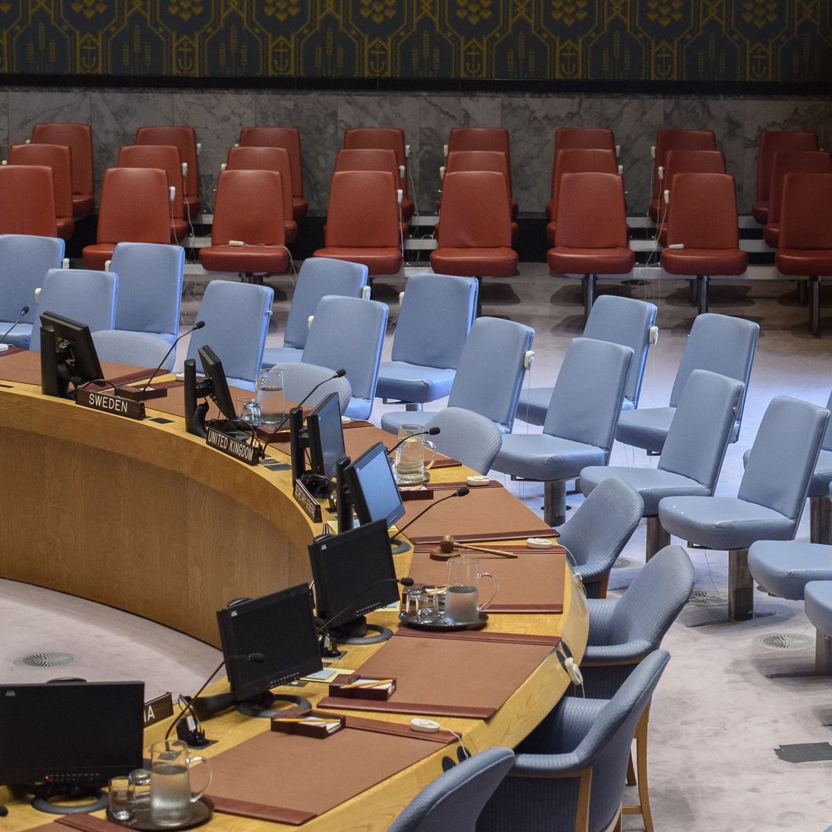 Ein Blick in den leeren Sicherheitsrat