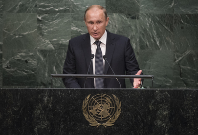 Kann sich über Bewunderung von Trump freuen: Russlands Präsident Vladimir Putin, hier bei der UN-Generalversammlung 2015