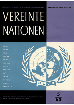 VEREINTE NATIONEN Heft 5/1965