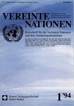 VEREINTE NATIONEN Heft 1/1994