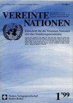VEREINTE NATIONEN Heft 1/1999