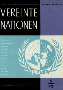 VEREINTE NATIONEN Heft 5/1973