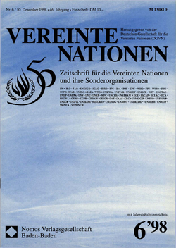 VEREINTE NATIONEN Heft 6/1998