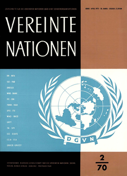 VEREINTE NATIONEN Heft 2/1970