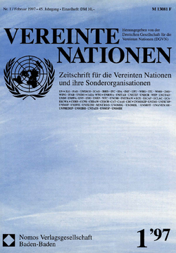 VEREINTE NATIONEN Heft 1/1997