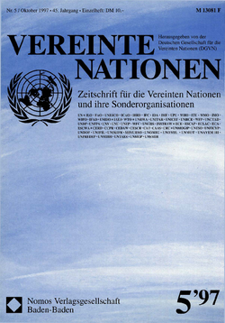 VEREINTE NATIONEN Heft 5/1997