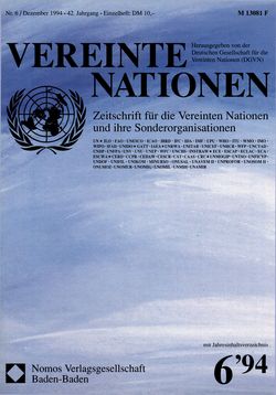 VEREINTE NATIONEN Heft 6/1994