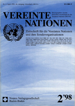 VEREINTE NATIONEN Heft 2/1998