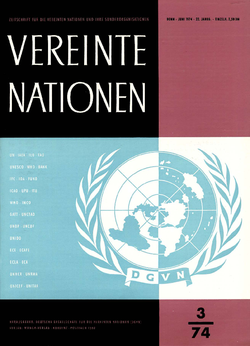 VEREINTE NATIONEN Heft 3/1974