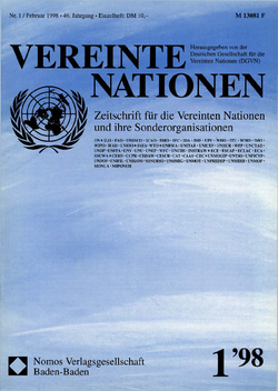 VEREINTE NATIONEN Heft 1/1998