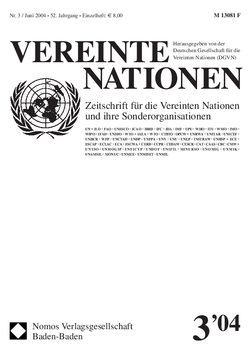 VEREINTE NATIONEN Heft 3/2004