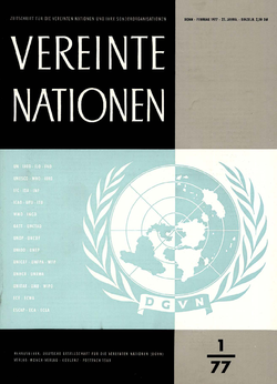 VEREINTE NATIONEN Heft 1/1977