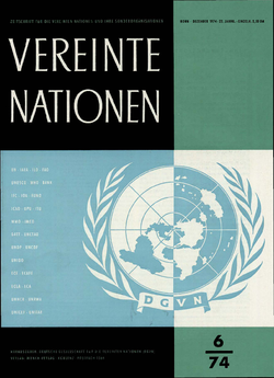 VEREINTE NATIONEN Heft 6/1974