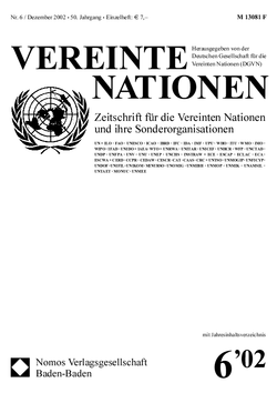 VEREINTE NATIONEN Heft 6/2002