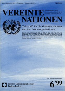 VEREINTE NATIONEN Heft 6/1999