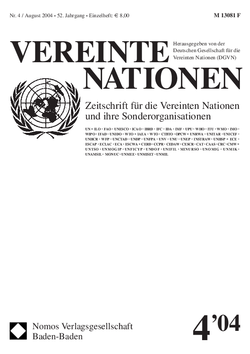 VEREINTE NATIONEN Heft 4/2004