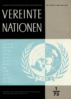 VEREINTE NATIONEN Heft 1/1973