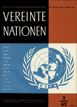 VEREINTE NATIONEN Heft 2/1962