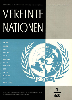VEREINTE NATIONEN Heft 1/1968