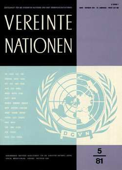 VEREINTE NATIONEN Heft 5/1981