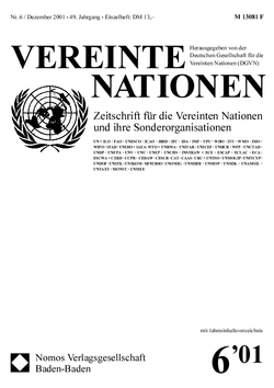 VEREINTE NATIONEN Heft 6/2001