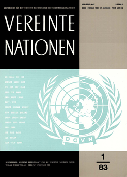 VEREINTE NATIONEN Heft 1/1983