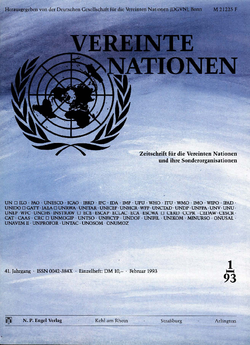 VEREINTE NATIONEN Heft 1/1993