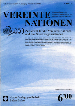 VEREINTE NATIONEN Heft 6/2000