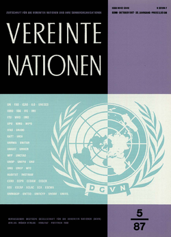 VEREINTE NATIONEN Heft 5/1987
